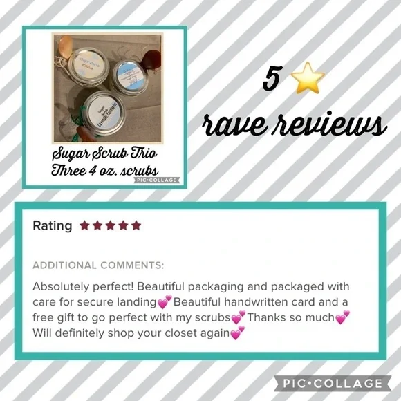 Autumn Trio, hand crafted all natural sugar scrubs moisturizing exfoliating - Picture 12 of 15